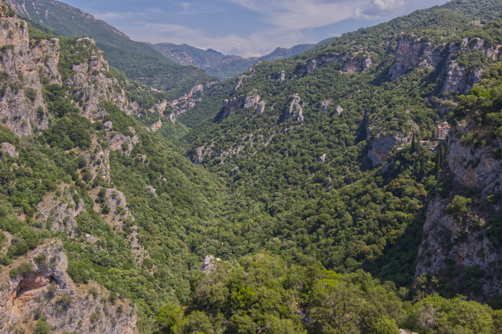 Blick in die Lousios-Schlucht.